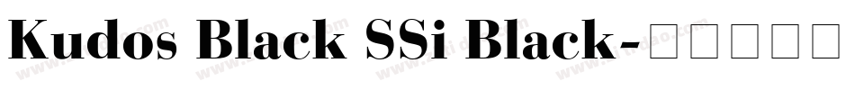 Kudos Black SSi Black字体转换
